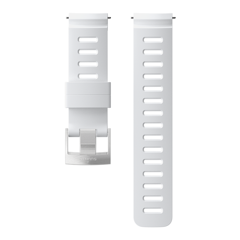 Suunto Q/R Silicone Strap M - White/Steel