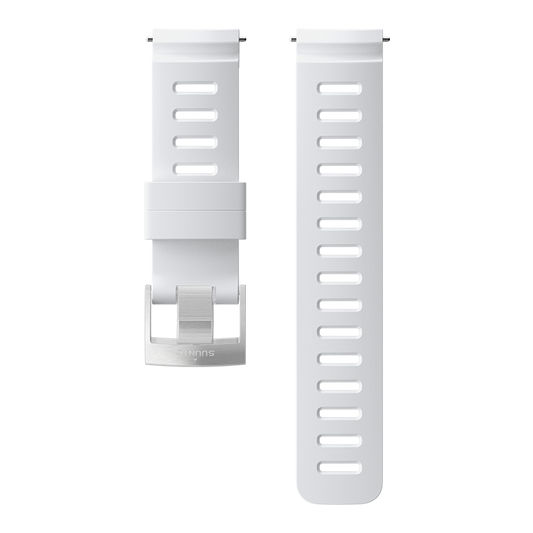 Suunto Q/R Silicone Strap M - White/Steel