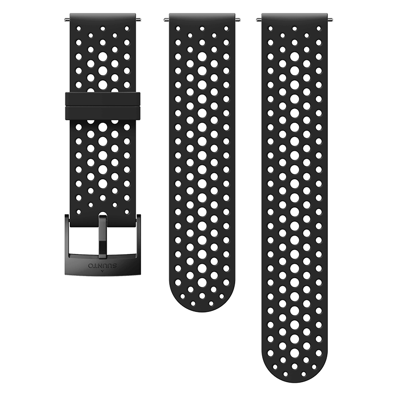 Suunto 24mm Athletic 1 Silicone Strap S+M - Black/Black