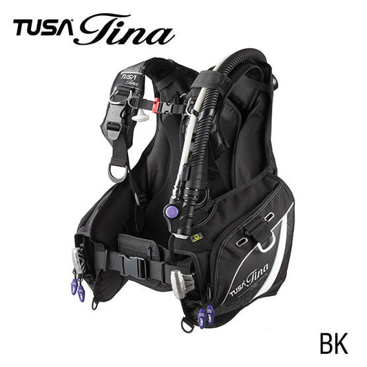 Tusa BC0403 Tina women's dive buoyancy compensator with high-cut waist and comfort padding