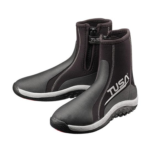 Tusa DB0109 5mm neoprene dive boot with injection molded super traction sole and secure zipper lock