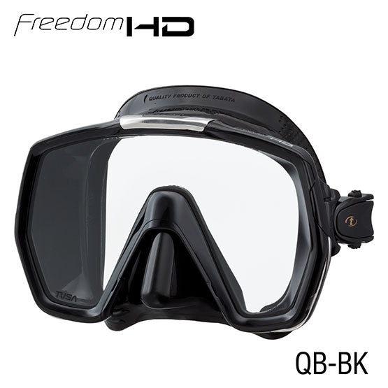 Tusa M1001 Freedom HD Mask black silicone with wide panoramic view and 180° rotational buckle system