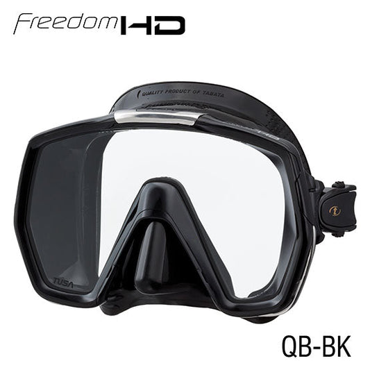 Tusa M1001 Freedom HD Mask black silicone with wide panoramic view and 180° rotational buckle system