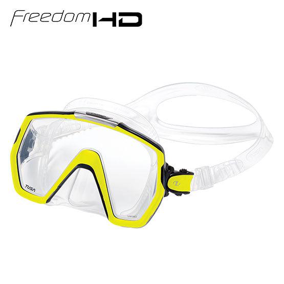 Tusa M1001 Freedom HD diving mask with clear silicone and 180° rotational buckle system