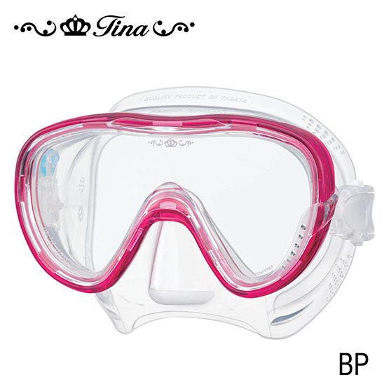 Tusa M1002 Tina Mask clear silicone with crystal accent and low profile 1-window design