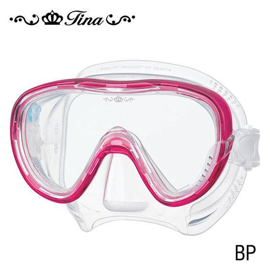 Tusa M1002 Tina Mask clear silicone with crystal accent and low profile 1-window design