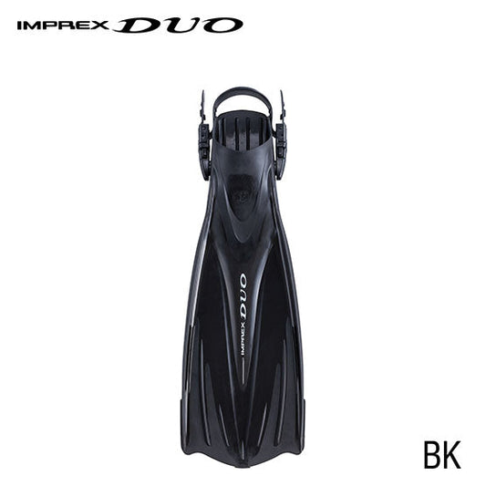 Tusa SF0102 Imprex Duo fins with angled blade design and dual-material foot pocket for powerful, stable propulsion
