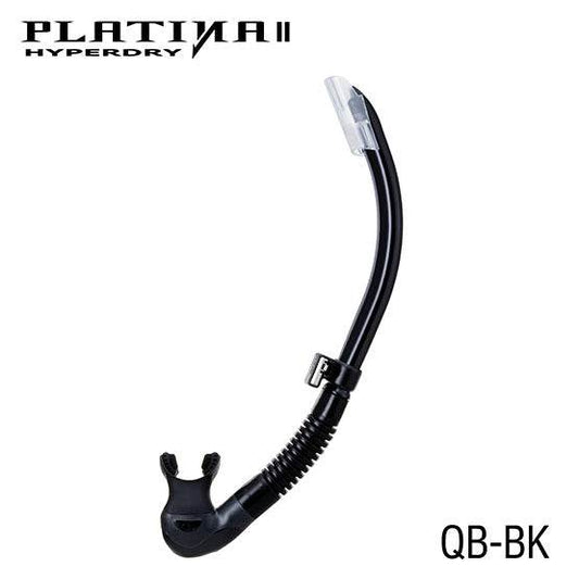 Tusa SP-170QB Platina II Hyperdry snorkel with black silicone and Hyperdry system features