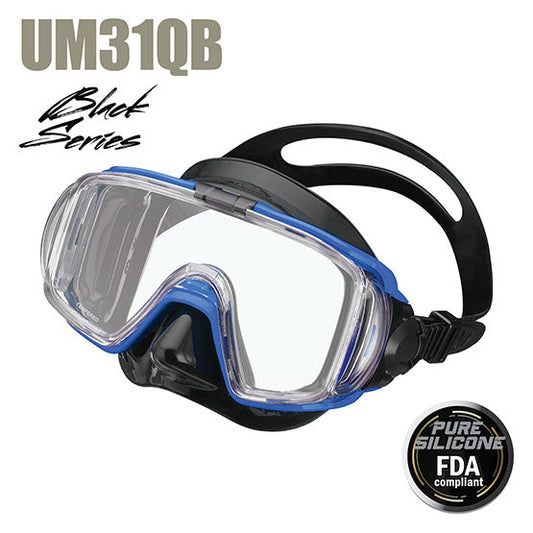 Tusa Sport UM31QB Visio Tri-Ex adult diving mask with 168° panoramic view and pure silicone skirt