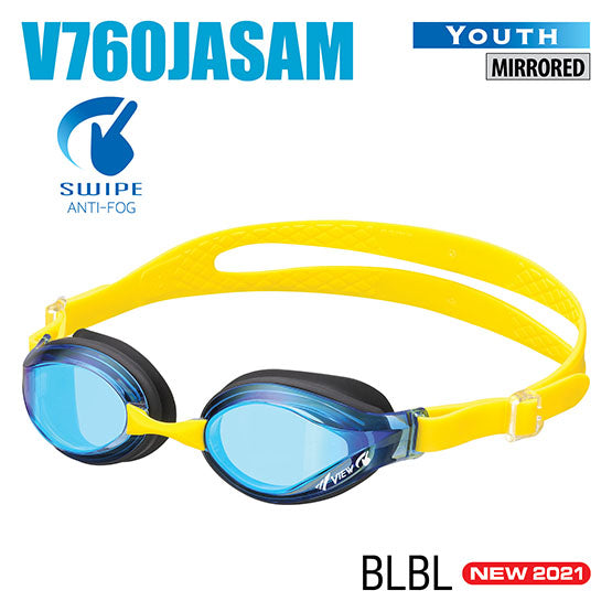 Tusa View V760JASAM SWIPE youth goggle with mirrored lens and advanced anti-fog technology