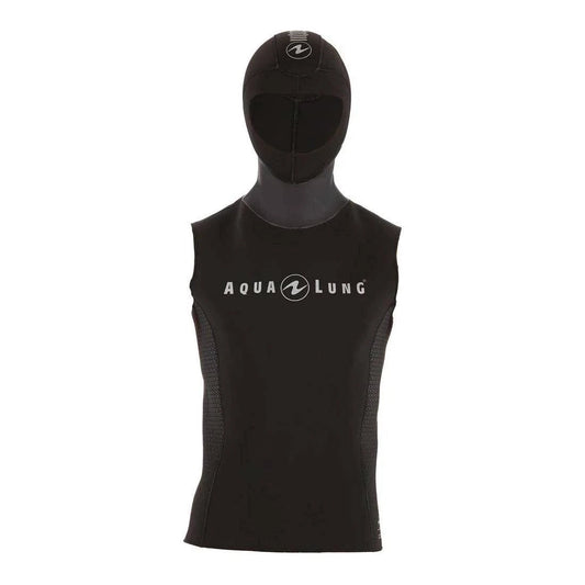 AquaLung Hooded Vest, Black/Charcoal, 2mm 10 Women'AquaLung Hooded Vest, Black/Charcoal, 2mm 10 Women's