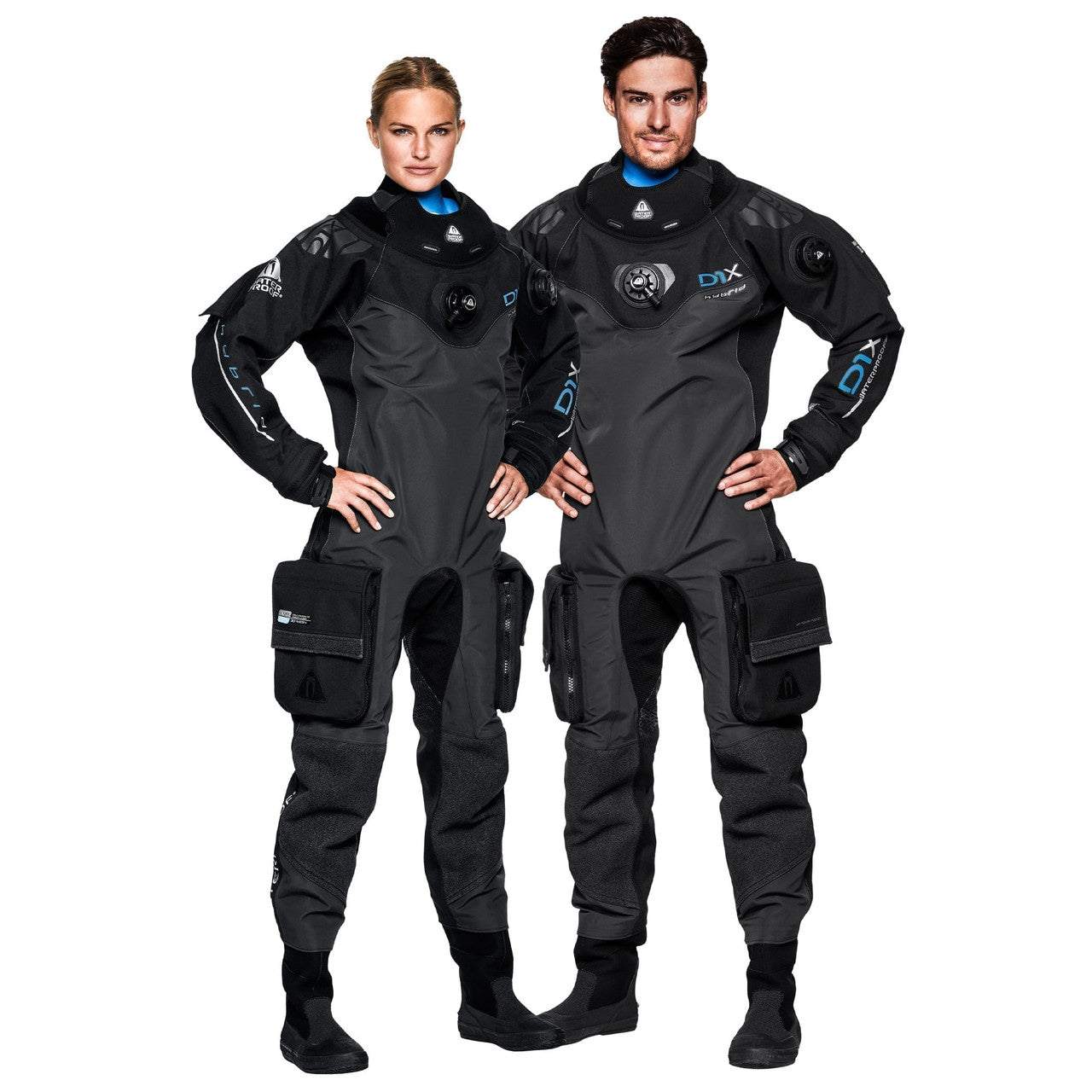 Waterproof D7X Nylotech Ladies drysuit with abrasion-resistant material and ergonomic design for advanced diving.