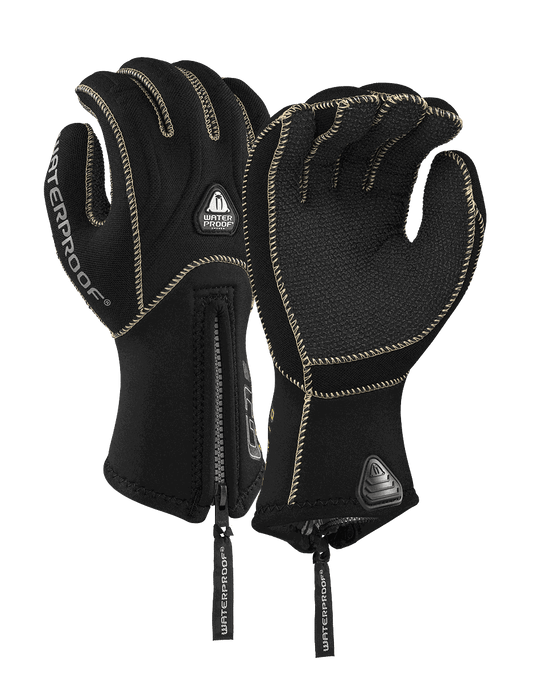 Waterproof G2 3MM aramid diving gloves with Kevlar palm and long zipper