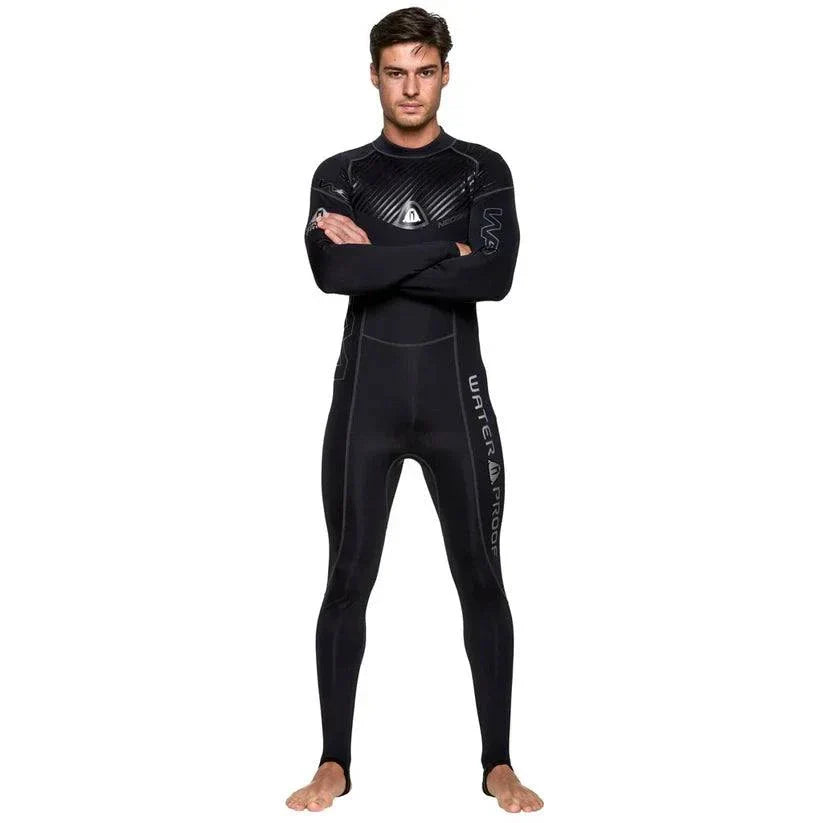 Waterproof Neoskin 1mm Men's Wetsuit with super-stretch neoprene and back zipper for warm, lightweight protection