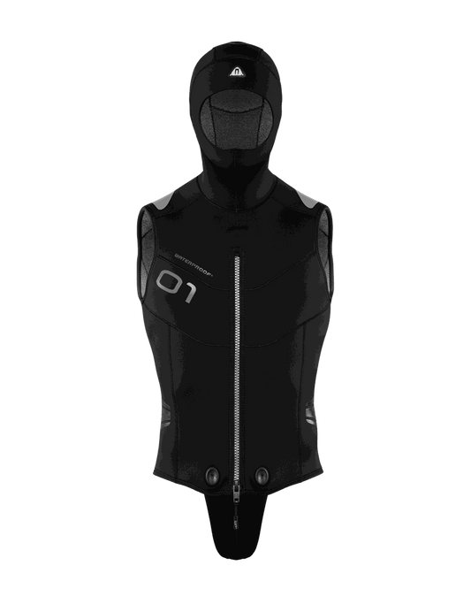 Waterproof O1 Neoflex Overvest 5mm with Hood - Women’s - X-Small - Scuba Vest