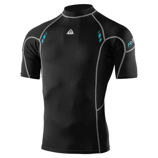 Waterproof R30 Short Sleeved rash guard for men with 50+ UPF and quick-dry fabric