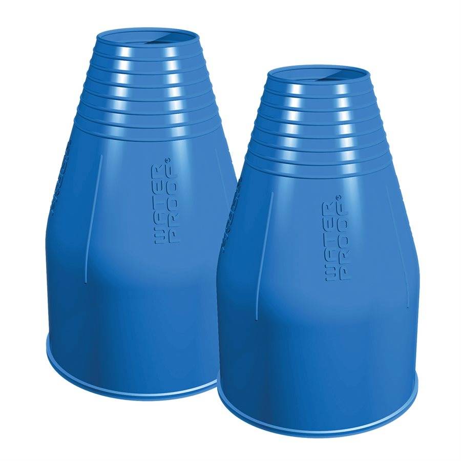 pair of blue waterproof silicone wrist seals for drysuit diving, stretchable and UV resistant